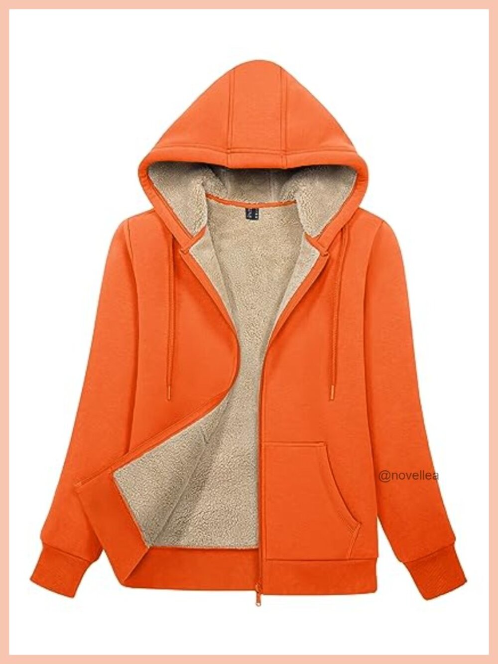 Sherpa Lined Full Zip Hoodie Women Warm Winter Jacket with Pockets